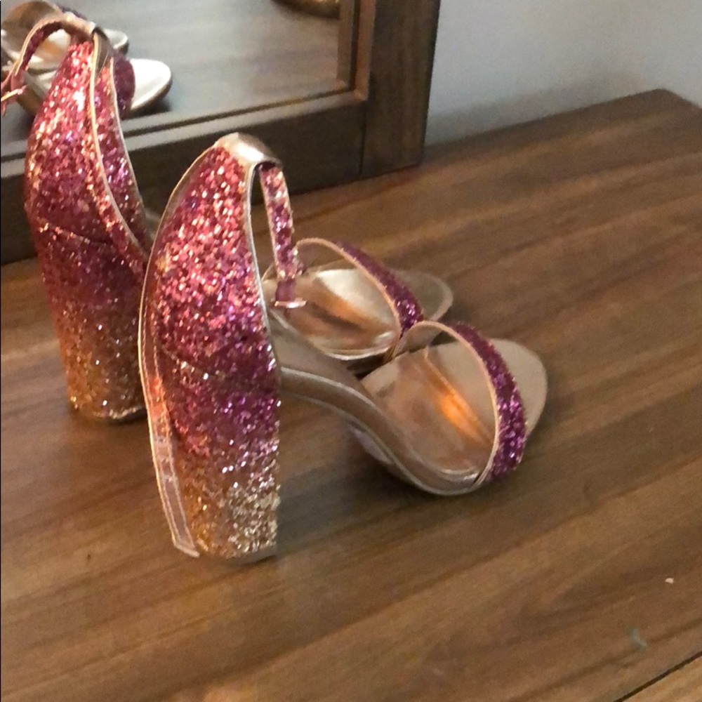 Pink and gold heels